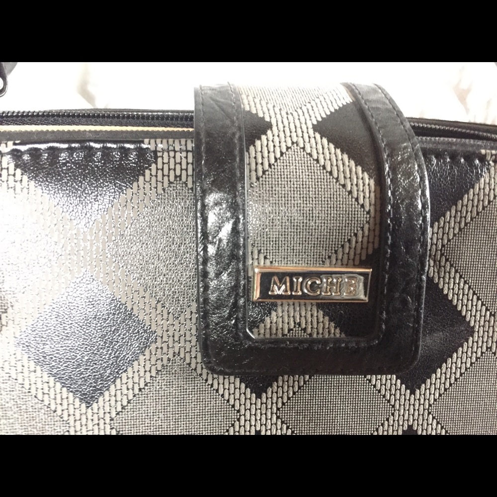Miche purse, black/grey, magnetic cover.
